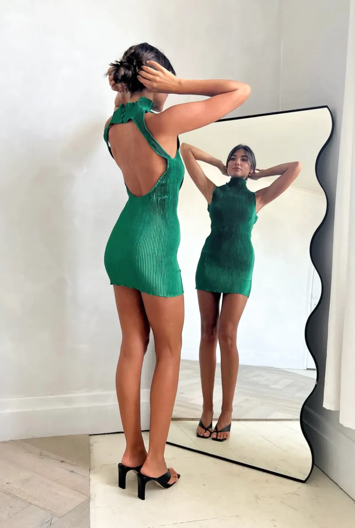 L’idee Gisele Mini Dress Green Size 6 - Image 3