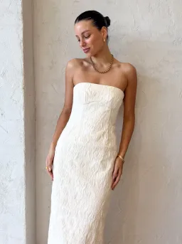 Sir the Label Etienne Column Gown Cream Size 8 for rent on The Volte - image 3