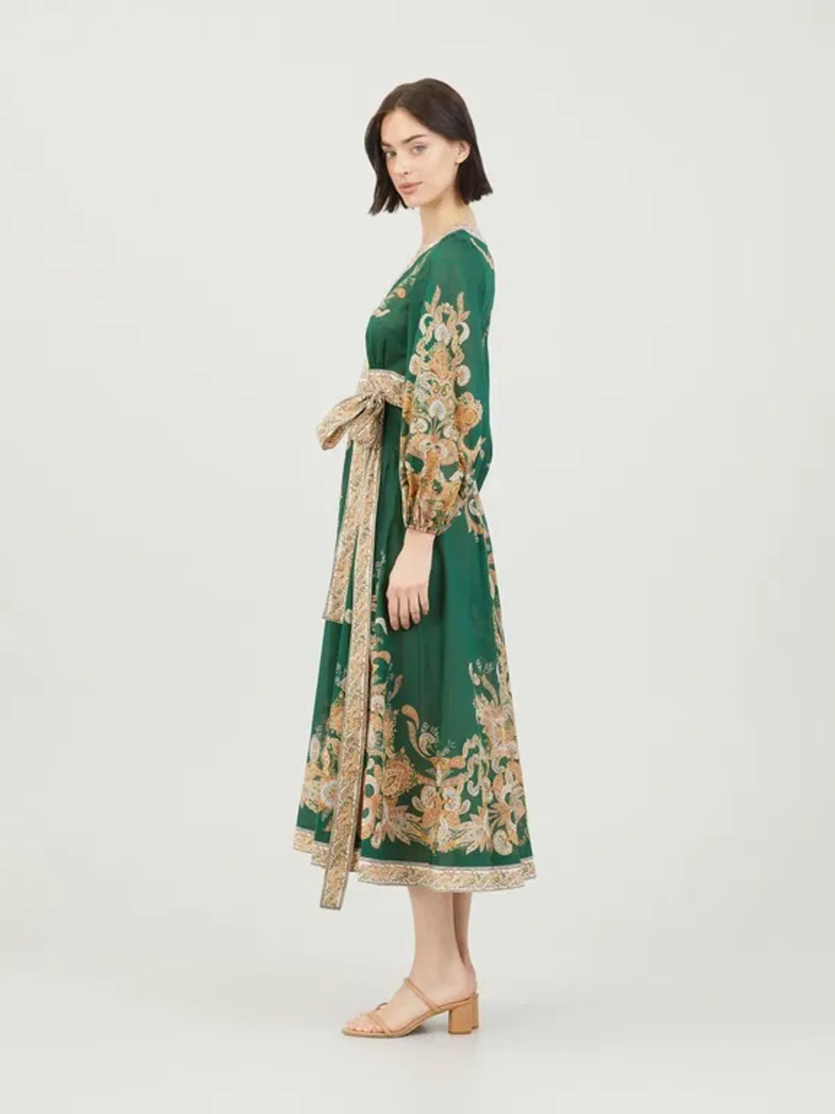 Zimmermann Devi Midi Wrap Green Size AU 4 / AU 16 - Image 2