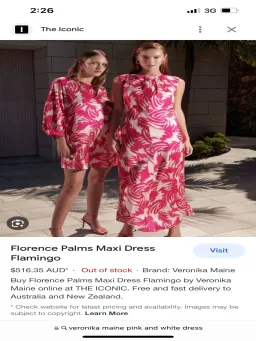 Veronika Maine Pink Maxi Dress Pink Size AU 8 for rent on The Volte - image 4
