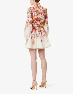 Zimmermann Wonderland Buttoned Mini Dress Floral Size 1 / AU 10 for rent on The Volte - image 3