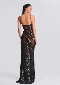 Retrofête Winnie Dress Beaded Maxi Black Size AU 6  for rent on The Volte - image 3