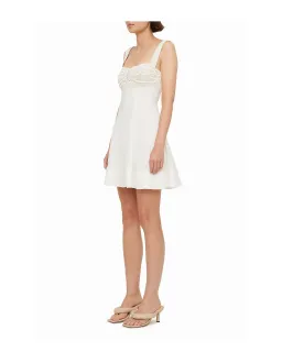 Clea Dallas Lace Mini Dress White Size S/AU 8 for rent on The Volte - image 2