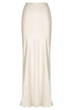 Shona Joy La Lune Corded Ruched Bralette & Bias Maxi Skirt Set Cream Size 8 for rent on The Volte - image 2