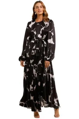 Aje Oxidised Maxi Dress Black Size 14 for rent on The Volte - image 1