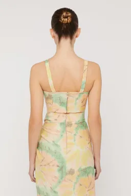Scanlan Theodore Floral Tie Dye Bralette & Skirt Set Print Size 8 / S for rent on The Volte - image 3