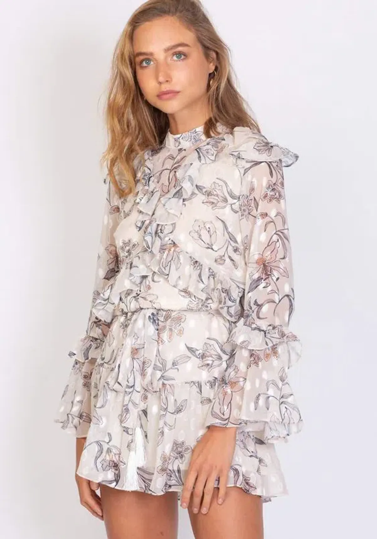 Three Of Something Vintage Floral Winona Dress Floral Size 10 - Image 2
