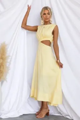 Stellino Inspire You Maxi Dress Yellow Size 8  for rent on The Volte - image 1