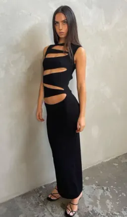 Christopher Esber Slashed Knit Dress Black Size S / Au 8 for rent on The Volte - image 2
