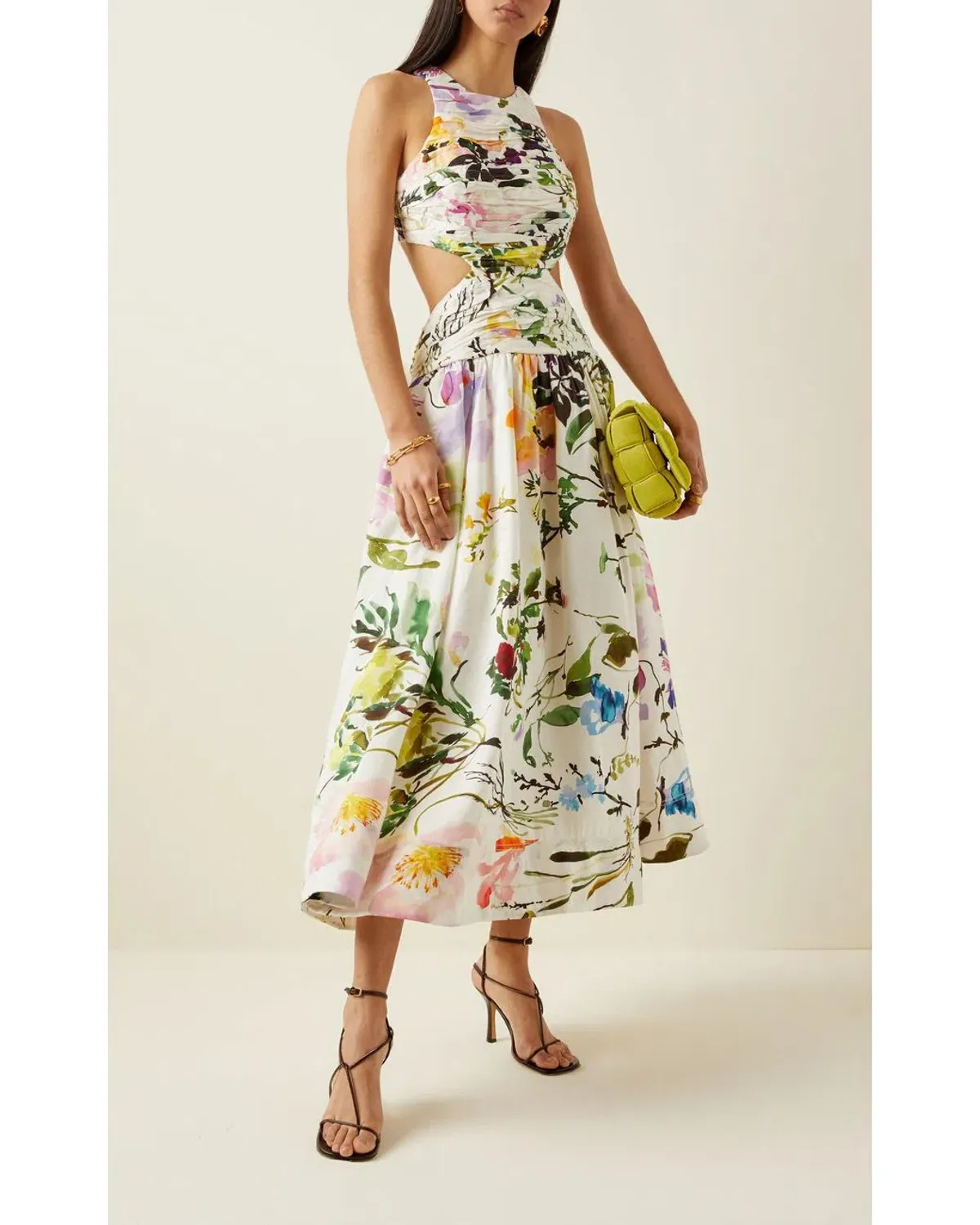 Aje Introspect Midi Dress In Floral Size 8 - Image 1