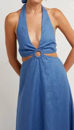 Dissh Layne Halter Midi Dress Cobalt Size AU 8 for rent on The Volte - image 3