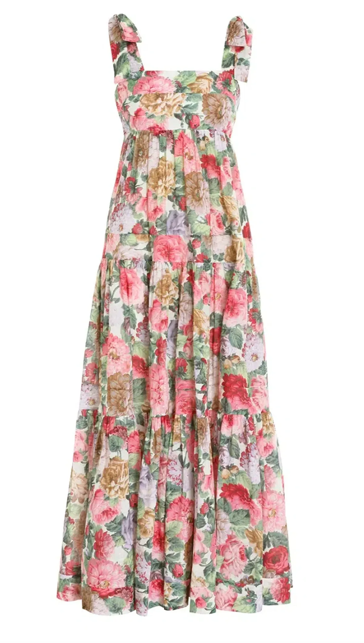 Zimmermann Mae Tie Shoulder Dress Rose Floral Size 2 / AU 12 - Image 3