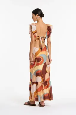 Sir The Label Vista Frill Midi Dress Multi Size 8 for rent on The Volte - image 3