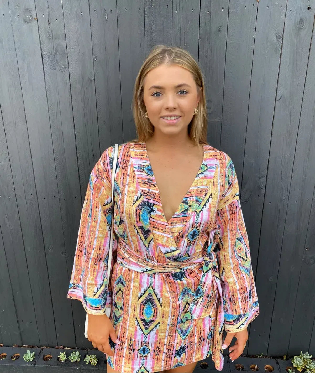 Coco Willow Kenya Aztex Dress Multi Print Size 8 - Image 2