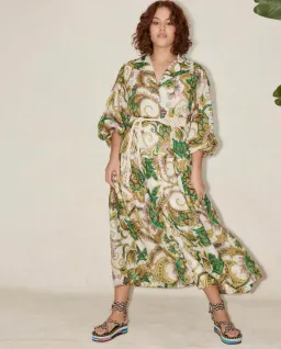 Alemais Octavia V Neck Shirtdress Print Size 12 for rent on The Volte - image 1
