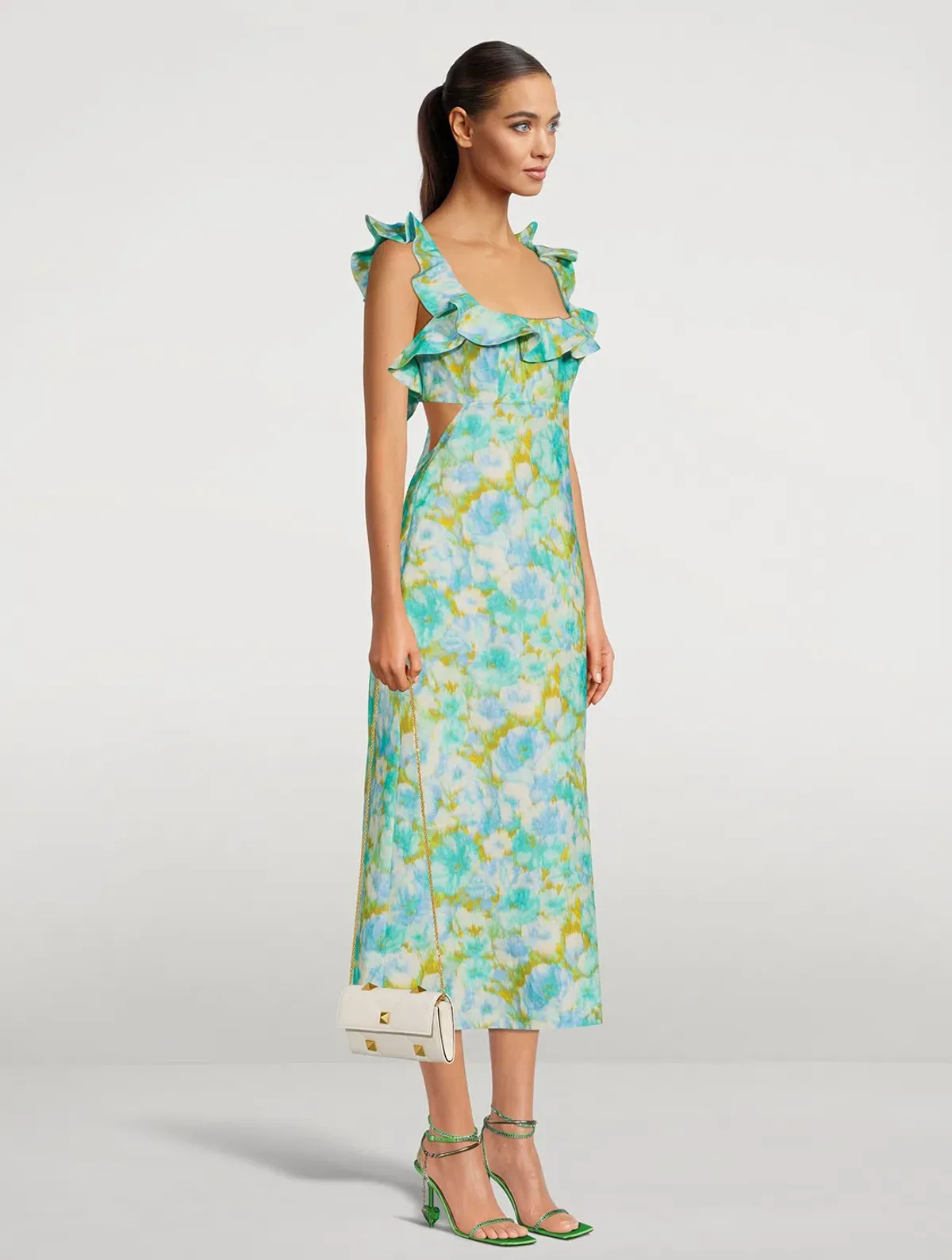 Zimmermann High Tide Frilled Midi Dress Floral Size 1 / AU 10 - Image 2