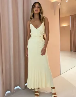 Manning Cartell Tuning In Chain Dress Custard Yellow Size 12 for rent on The Volte - image 1