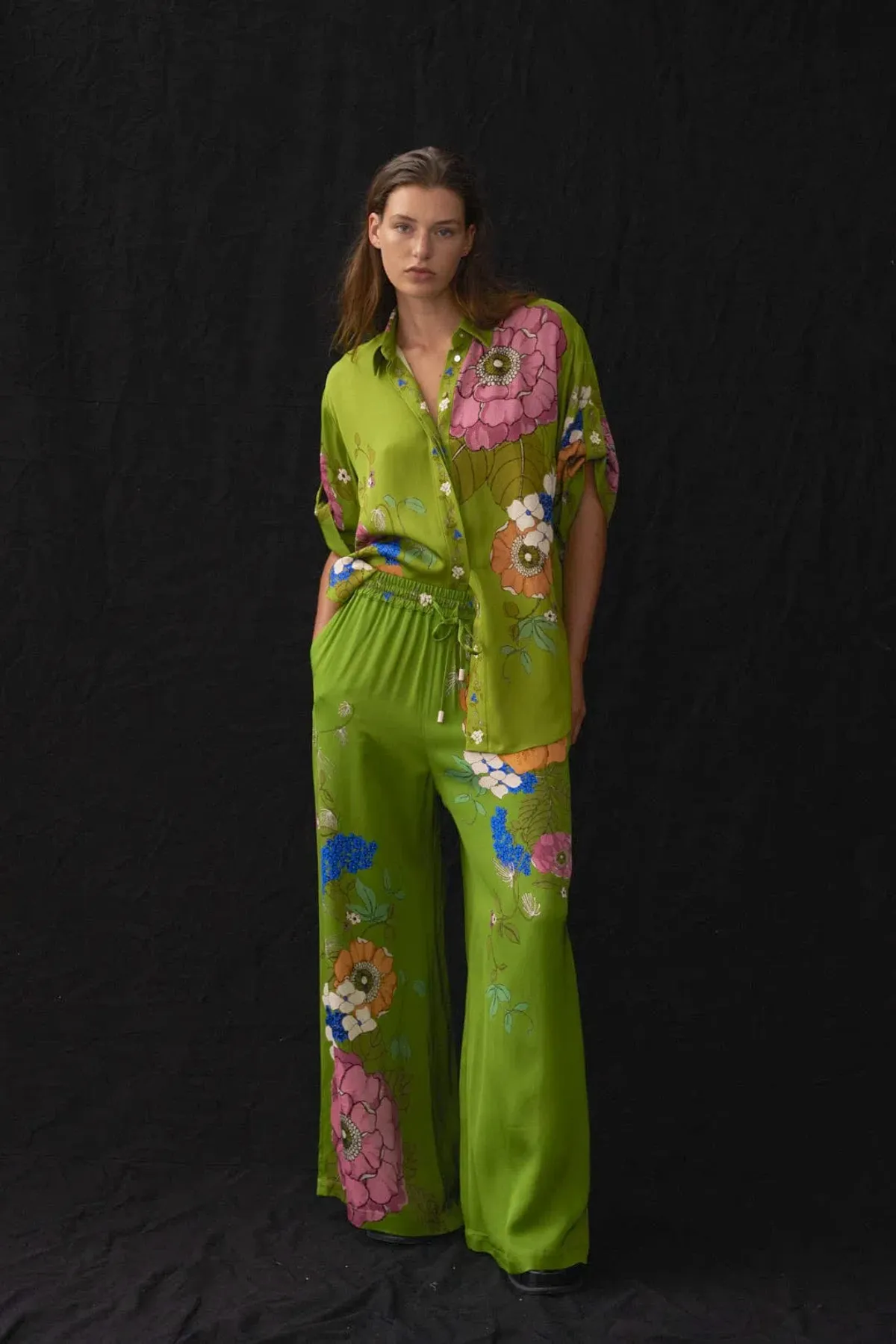 Alemais Olivia Shirt and Pant Set Floral Size 10 - Image 2