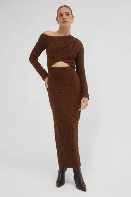 Sovere Overcast Dress In Carob Size 10 for rent on The Volte - image 1
