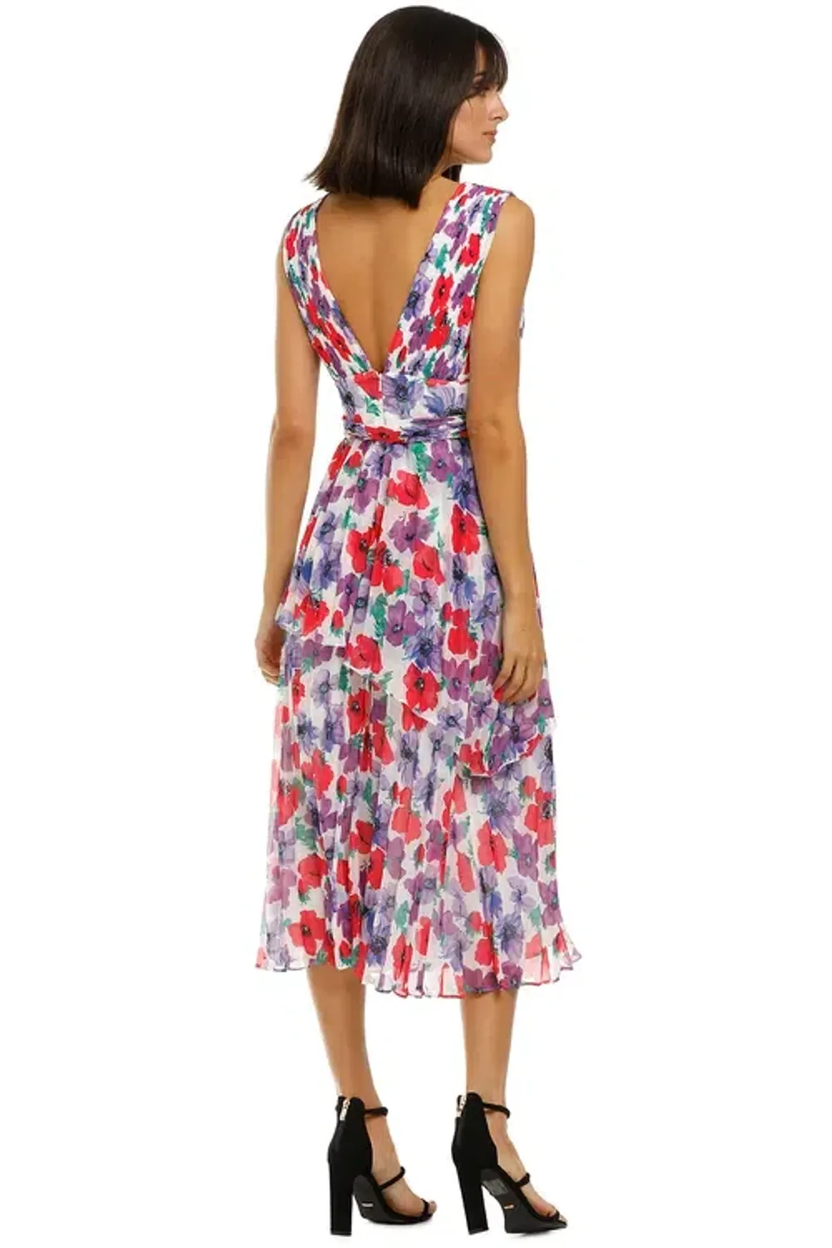 Talulah Sugar and Spice Midi Dress Sugar Bloom Multi Print Size 8 - Image 3