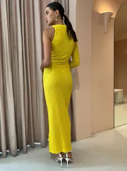 Camilla And Marc Cypress Midi Dress Yellow Size 10 for rent on The Volte - image 3