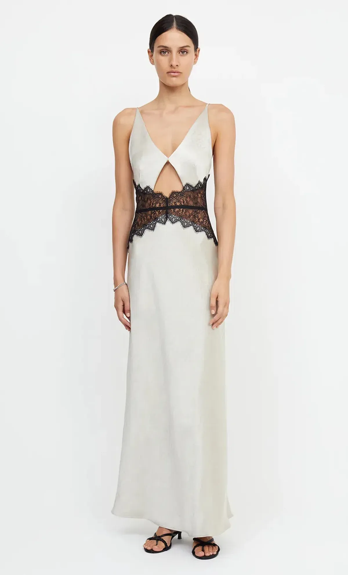 Bec & Bridge Camille Maxi Dress in Ecru/Black Size 6 - Image 1
