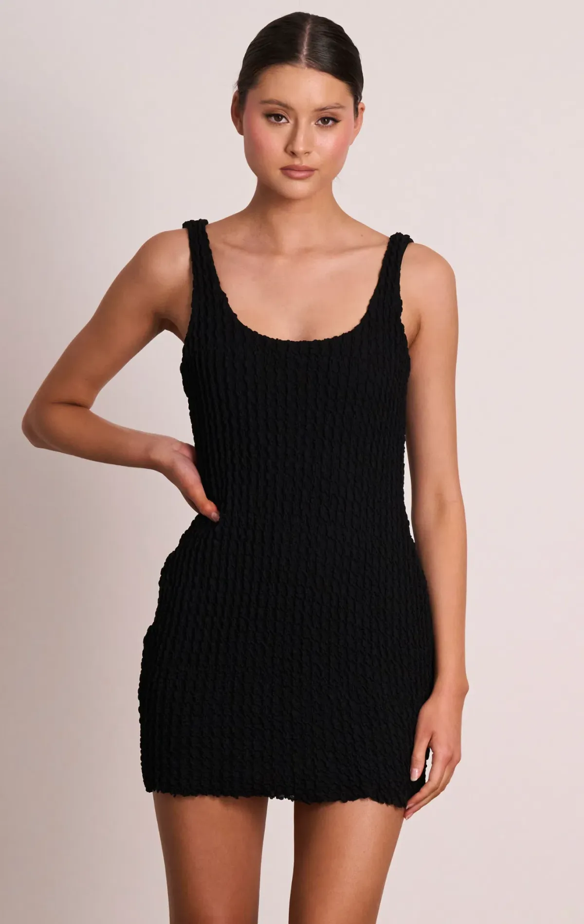 Pasduchas Spritz Mini Dress Black Size 6 - Image 3