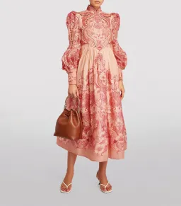 Zimmermann Concert Poppy Midi Dress Print Size 1/Au 10 for rent on The Volte - image 1