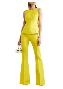 Safiyaa Sleeveless Top and Pant Set Yellow Size 6 for rent on The Volte - image 3
