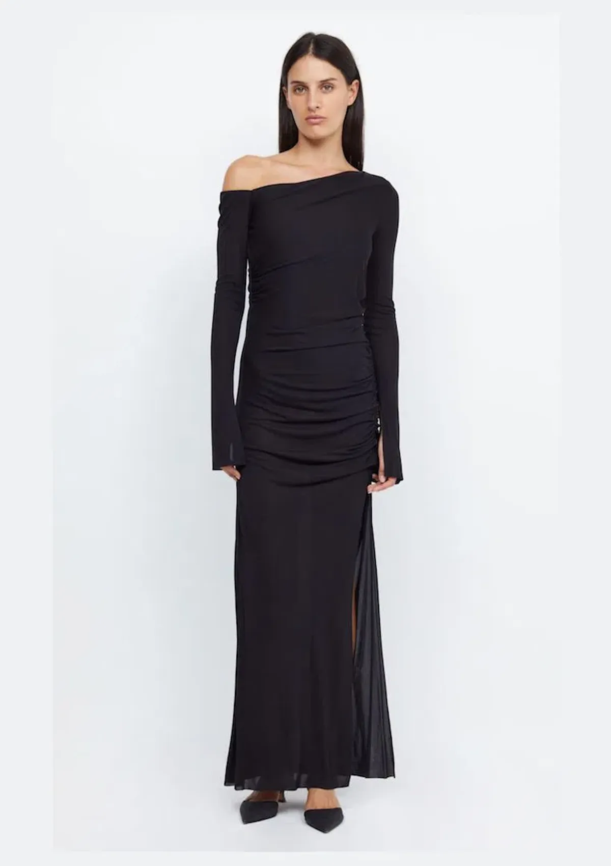 Bec & Bridge Monette Asym Long Sleeve Maxi Dress Black Size 8 / S - Image 1