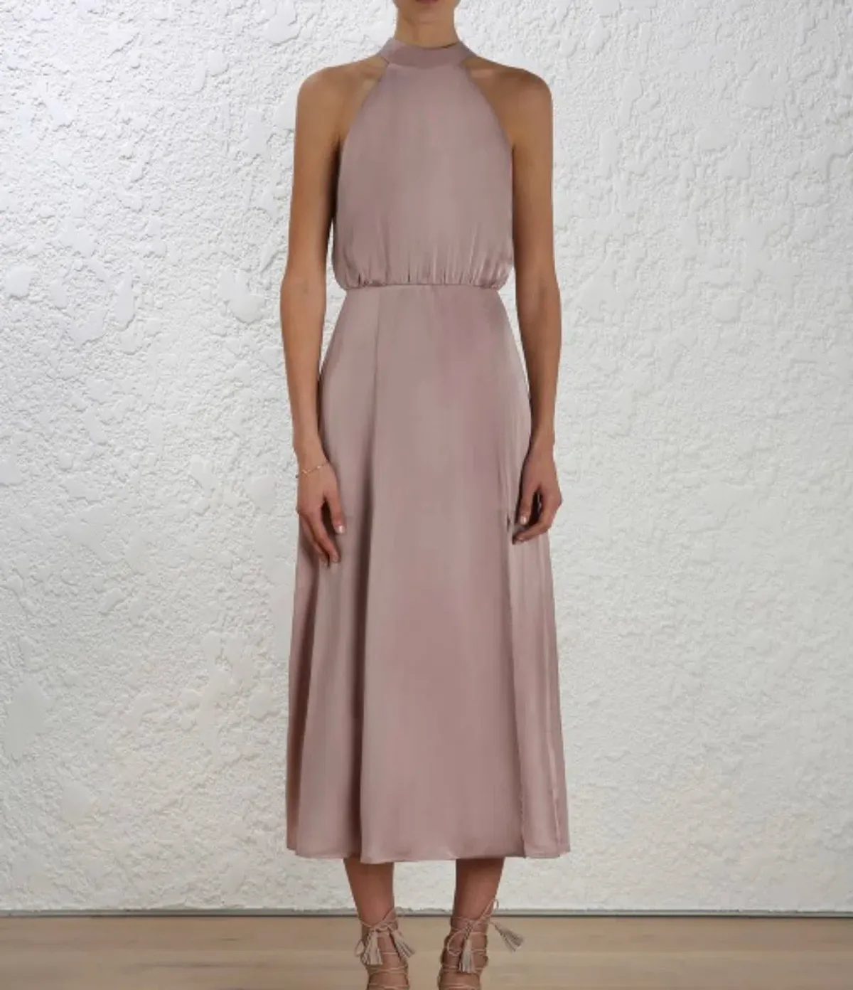 Zimmermann Sueded Picnic Dress Mink Size 2 /AU 12 - Image 1