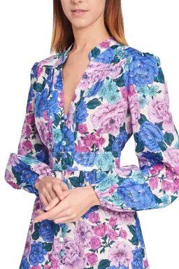 Zimmermann Poppy Plunge Midi Dress Floral Size 2 for rent on The Volte - image 3