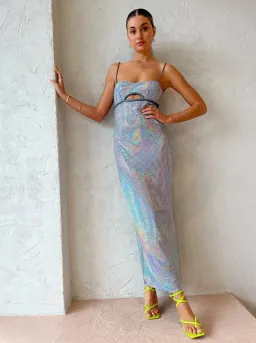Manning Cartell Platinum Queen Maxi Dress Silver Size 8 for rent on The Volte - image 1