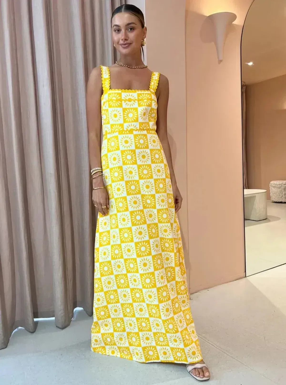 By Nicola | Goldie Maxi Dress | Yellow | Size 10 - Image 1