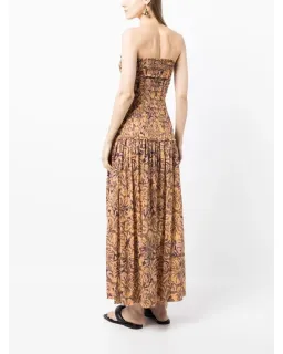 Bec & Bridge Samara Strapless Shirred Maxi Dress Floral Size 8 for rent on The Volte - image 3