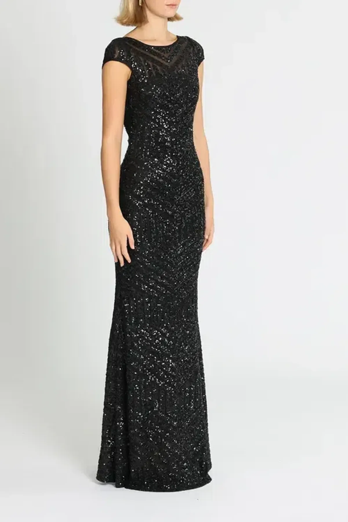 Langhem Ida Sequin Gown Black Size 10 - Image 2