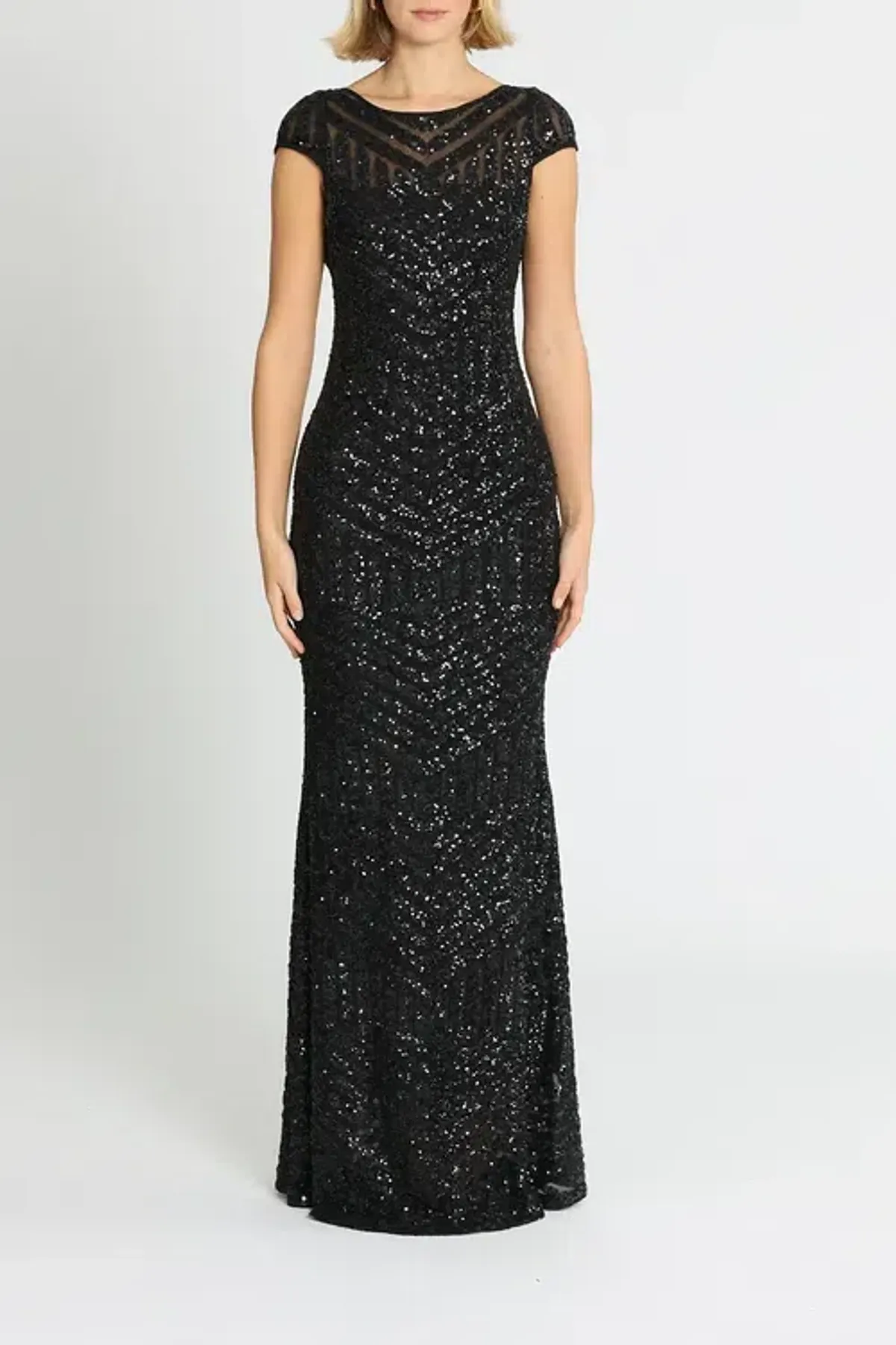 Langhem Ida Sequin Gown Black Size 10 - Image 1