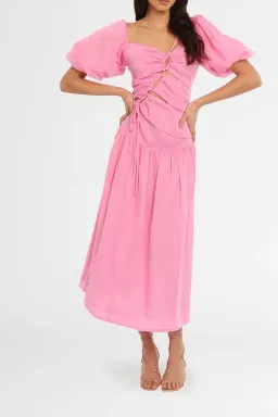 Nicholas Wren Midi Dress Pink Size 10 for rent on The Volte - image 2