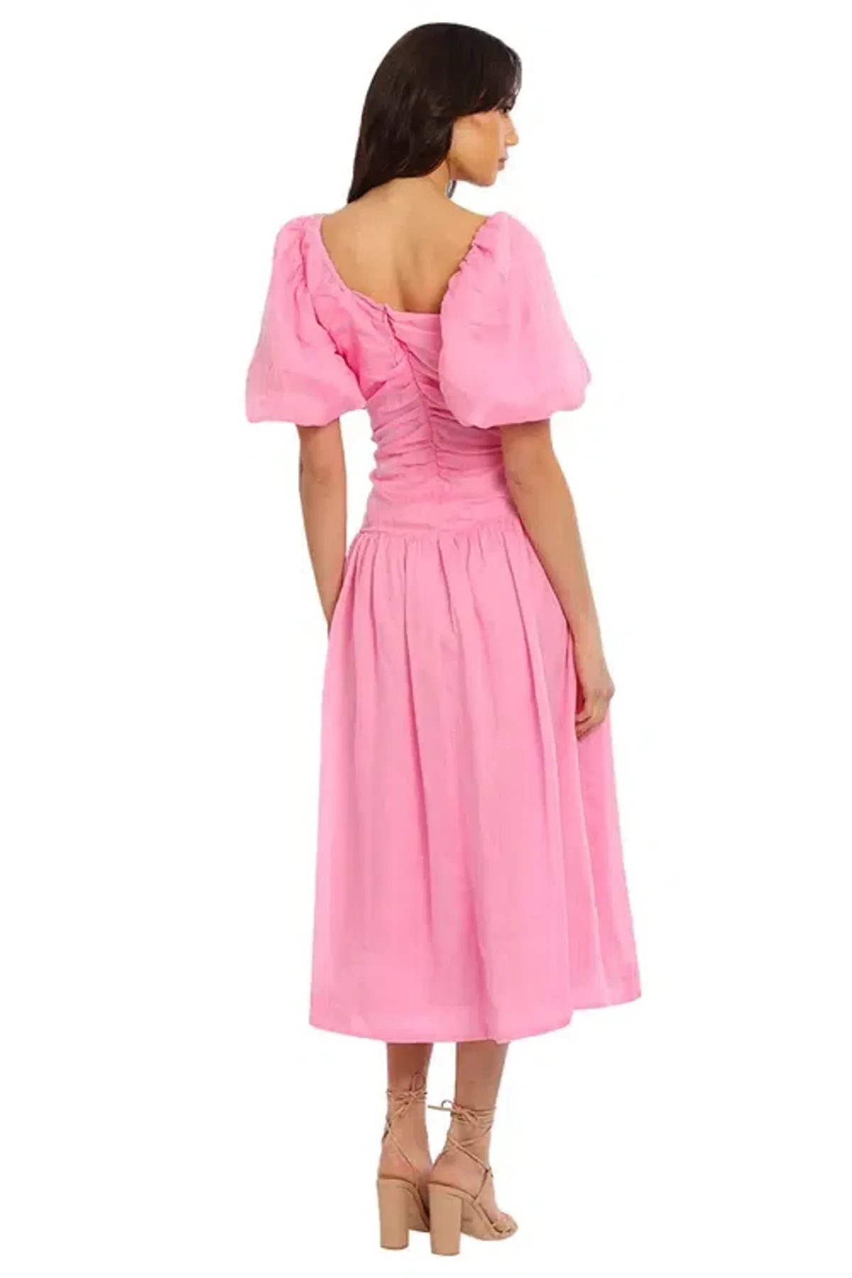 Nicholas Wren Midi Dress Orchid Pink Size AU 12 - Image 3