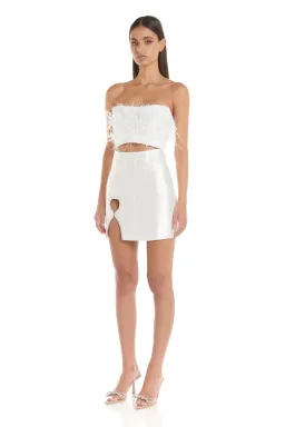 Eliya The Label Simone Skirt White Size 6  for rent on The Volte - image 2