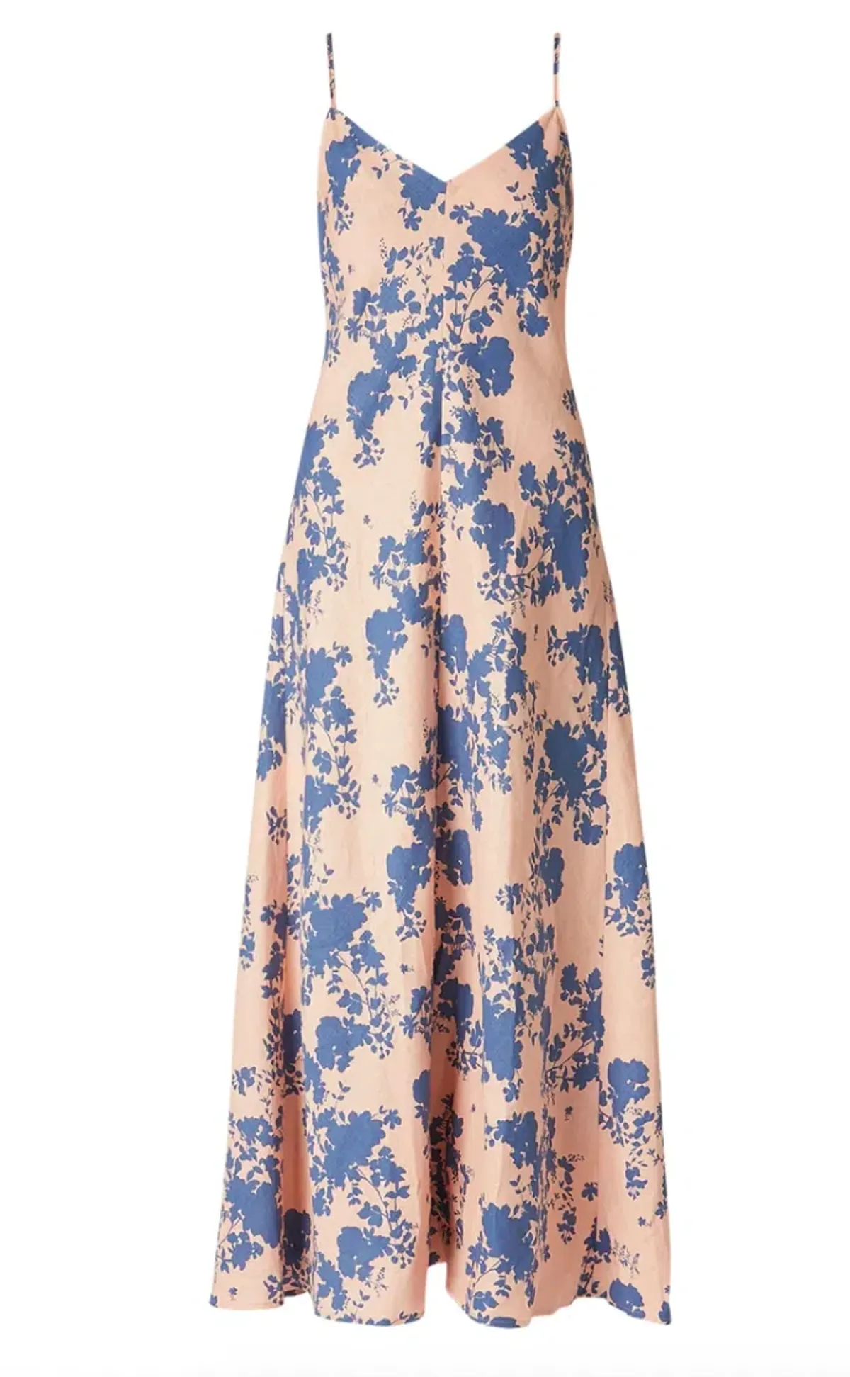Scanlan Theodore Coral Linen Slip Dress Floral Size 10 - Image 3
