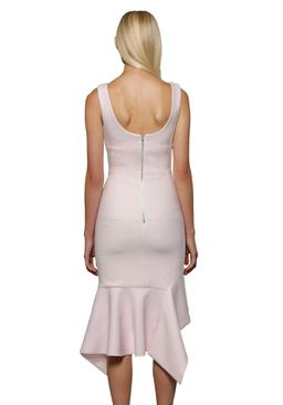 By Johnny The Ripple Panel Midi Dress Baby Pink Size 6 for rent on The Volte - image 3