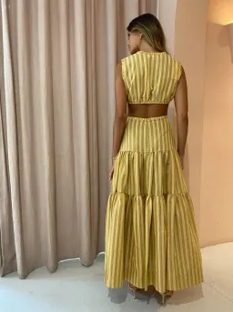 Bec & Bridge Liliana Maxi Dress Stripe Size 12 for rent on The Volte - image 3