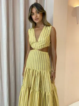 Bec & Bridge Liliana Maxi Dress Stripe Size 12 for rent on The Volte - image 2