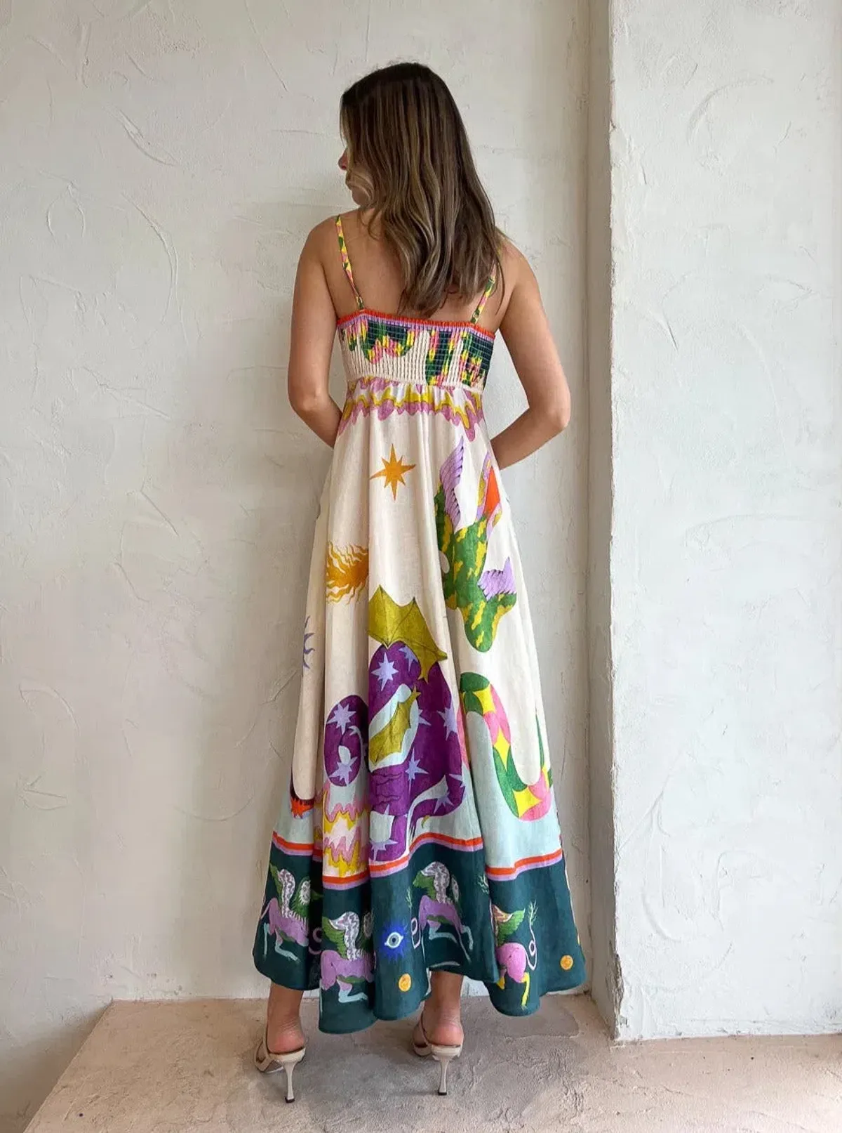 Alemais Seeker Sun Dress Print Size 6 - Image 3