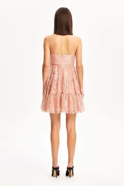 Alice McCall Slow Drives Bow Mini Dress Blush Size 14 for rent on The Volte - image 3
