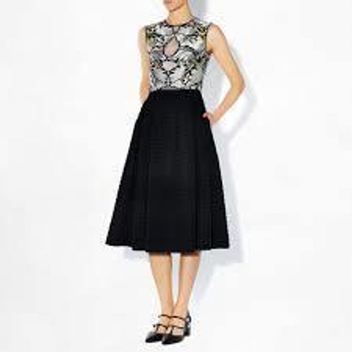Erdem Shirlette Embroidered Organza And Matelassé Dress Size 12 - Image 5