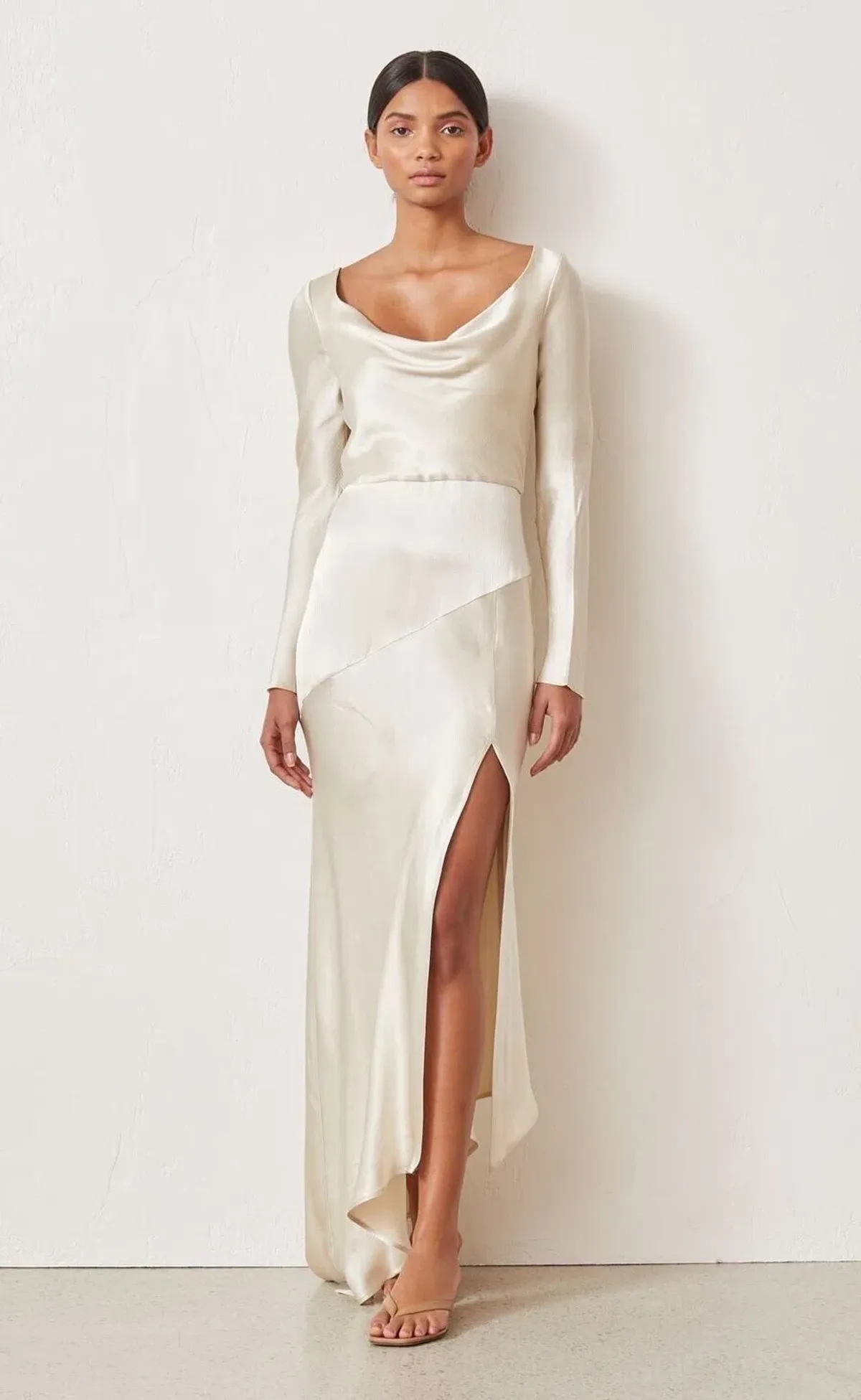 Bec & Bridge Frederic Long Sleeve Dress Oyster Size 6 - Image 1