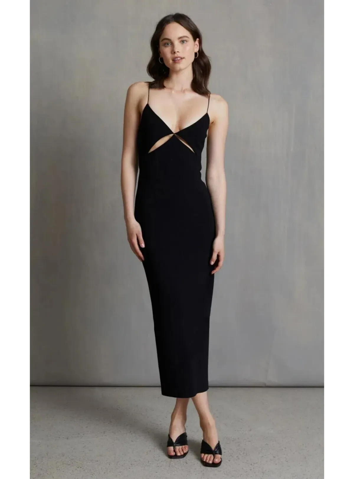 Bec & Bridge Be Mine Midi Dress Black Size AU 8 - Image 1
