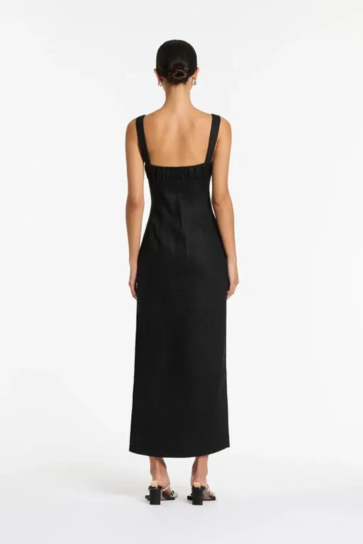Sir The Label Bettina Midi Dress In Black Size 8 - Image 3